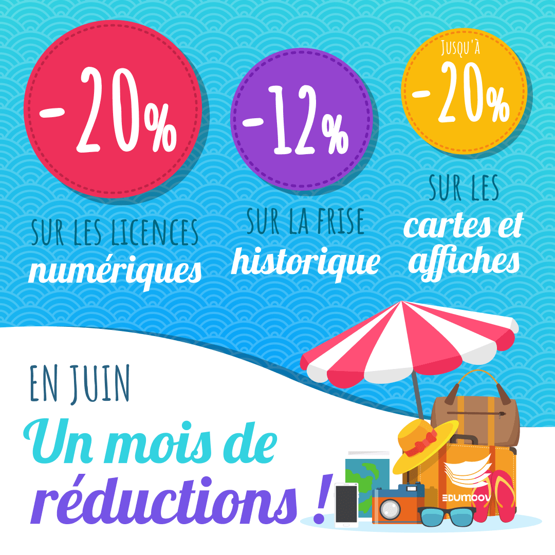 Promotion de juin 2026 : -20% sur les apps, les affiches et les cartes ! -12% sur la frise